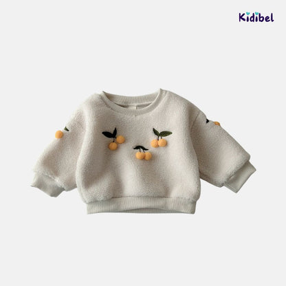 WinterBaby® | Wool Tops with Cherry Embroidery