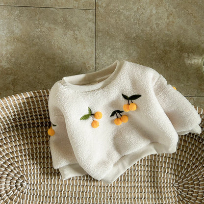 WinterBaby® | Wool Tops with Cherry Embroidery