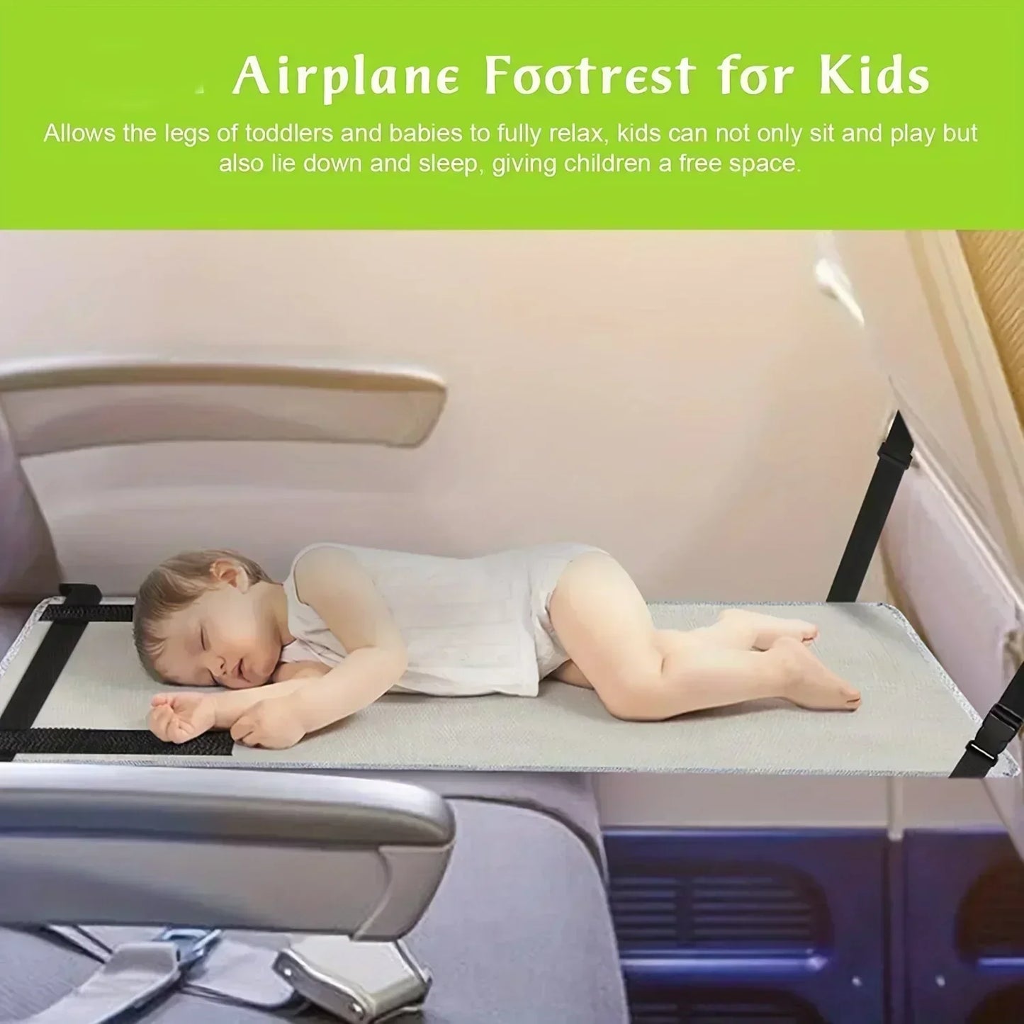 TravelBuddy® | Kids Airplane Seat Extender & Foot Rest Travel Hammock