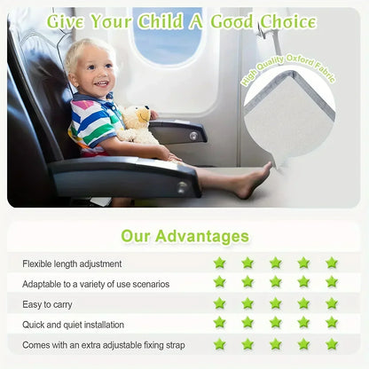 TravelBuddy® | Kids Airplane Seat Extender & Foot Rest Travel Hammock