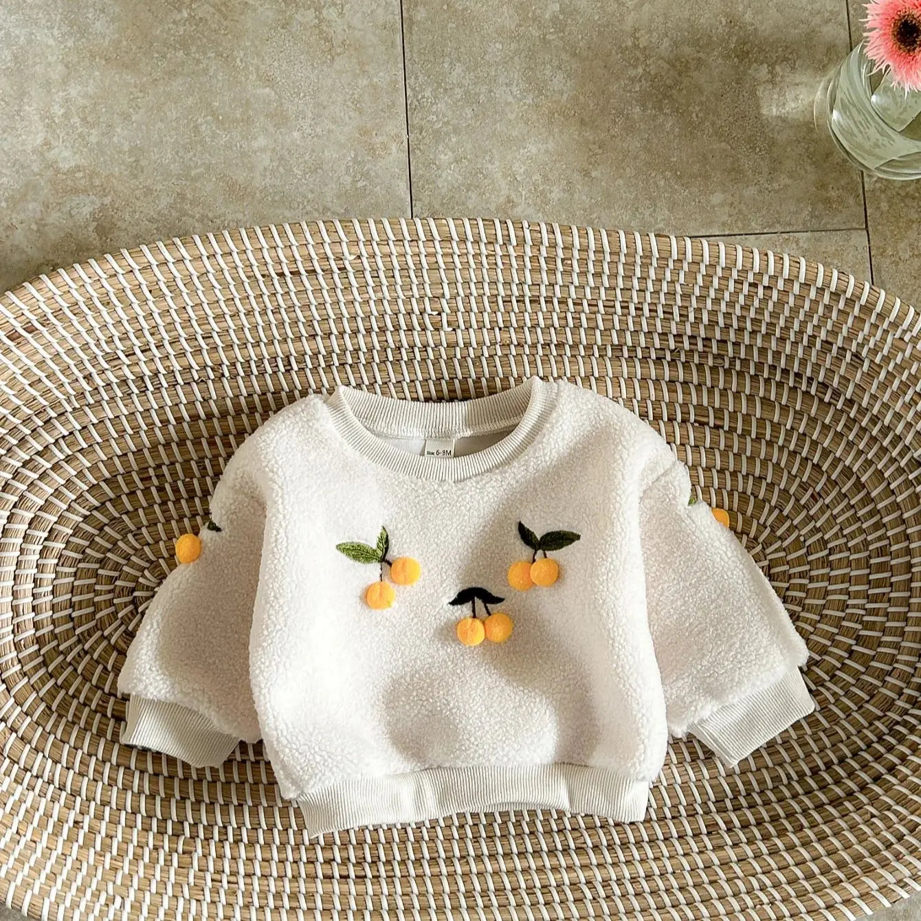 WinterBaby® | Wool Tops with Cherry Embroidery